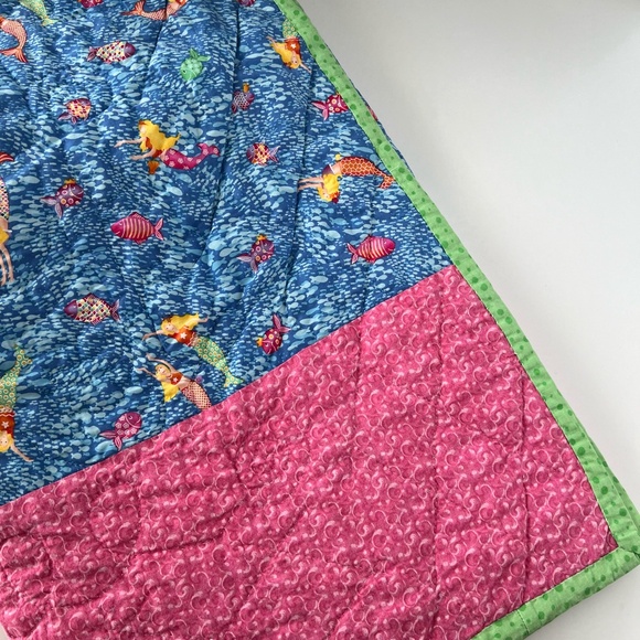 Handmade Reversible Quilt Mermaid Themed - Picture 8 of 9